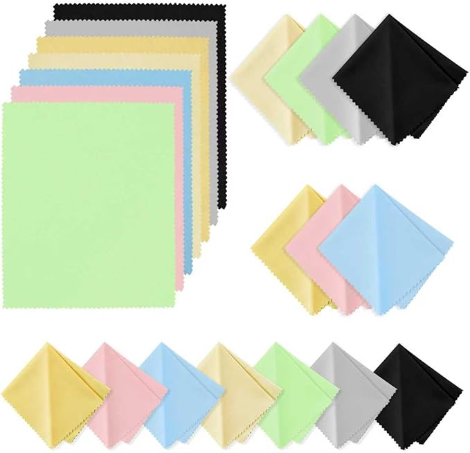 21 Pack Glasses Cleaning Cloths, Premium Ultra-Soft Lens Wipes Cloth