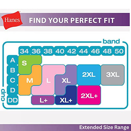 Hanes Women's Wireless, Natural Lift, Modal Full Coverage Bra, Wirefree T-Shirt Bra, Sizes S-2X+
