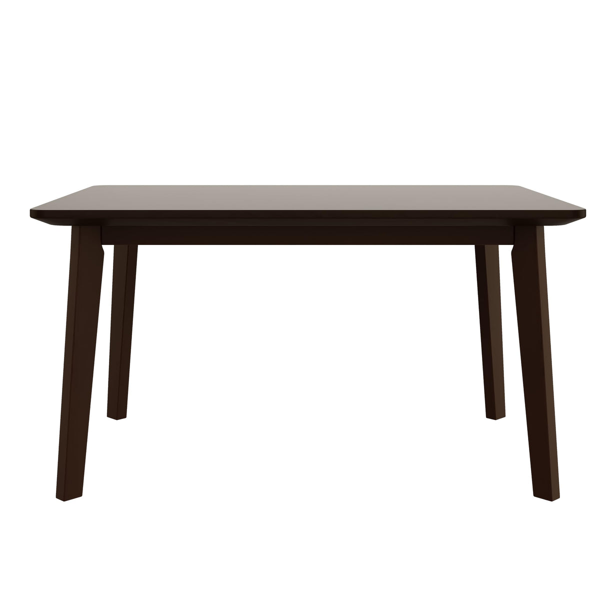 Merax Merax Farmhouse 47" Rectangular Dining Table, Solid Wood Kitchen Table Fits up to 4,Space Saving, Easy Assemble Espresso