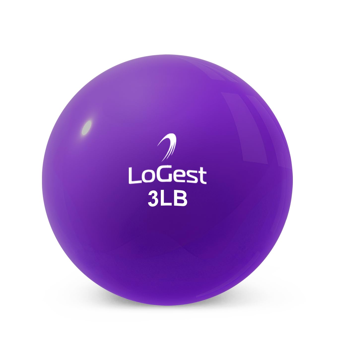 Logest Weighted Toning Exercise Balls Pair - Round Shape Medicine Ball - 1LB 2LB 3LB 4LB 5LB 6LB Available - Toning Muscle for Men & Women - Color-Coded Difficulty Levels (3LB - Pair)