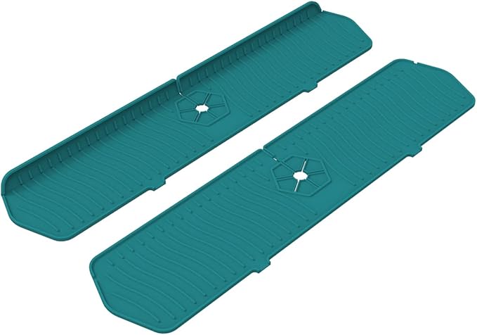 2 Pack Kitchen Faucet Sink Splash Guard, Sink Draining Pad Behind Faucet