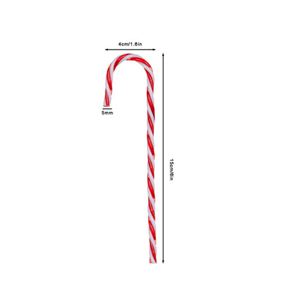 Jmkcoz Christmas Plastic Candy Cane Christmas Tree Hanging Ornament Twisted Crutch Candy Canes for Xmas Gift Holiday Decoration Party Favor (150, Red and White)