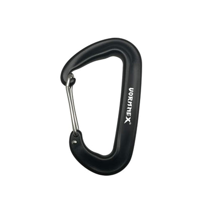 12KN Aluminum Carabiner Clip 4 Pack for Hammocks, 2700lbs Heavy Duty Large Clipping On Camping Accessories, Water Bottle,Backpacking and More - Black