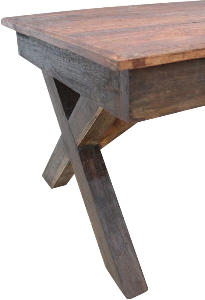 Rustic Farmhouse Coffee Table Handcrafted from Mixed Reclaimed Woods, Unique