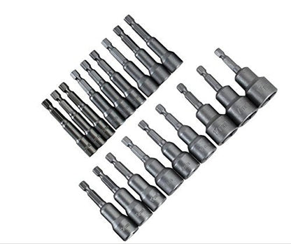 6-19mm Magnetic Nut Setter Driver Drill Bit Set 1/4 inch Hex Shank Quick Change Metric Nut Driver Set - 10pcs