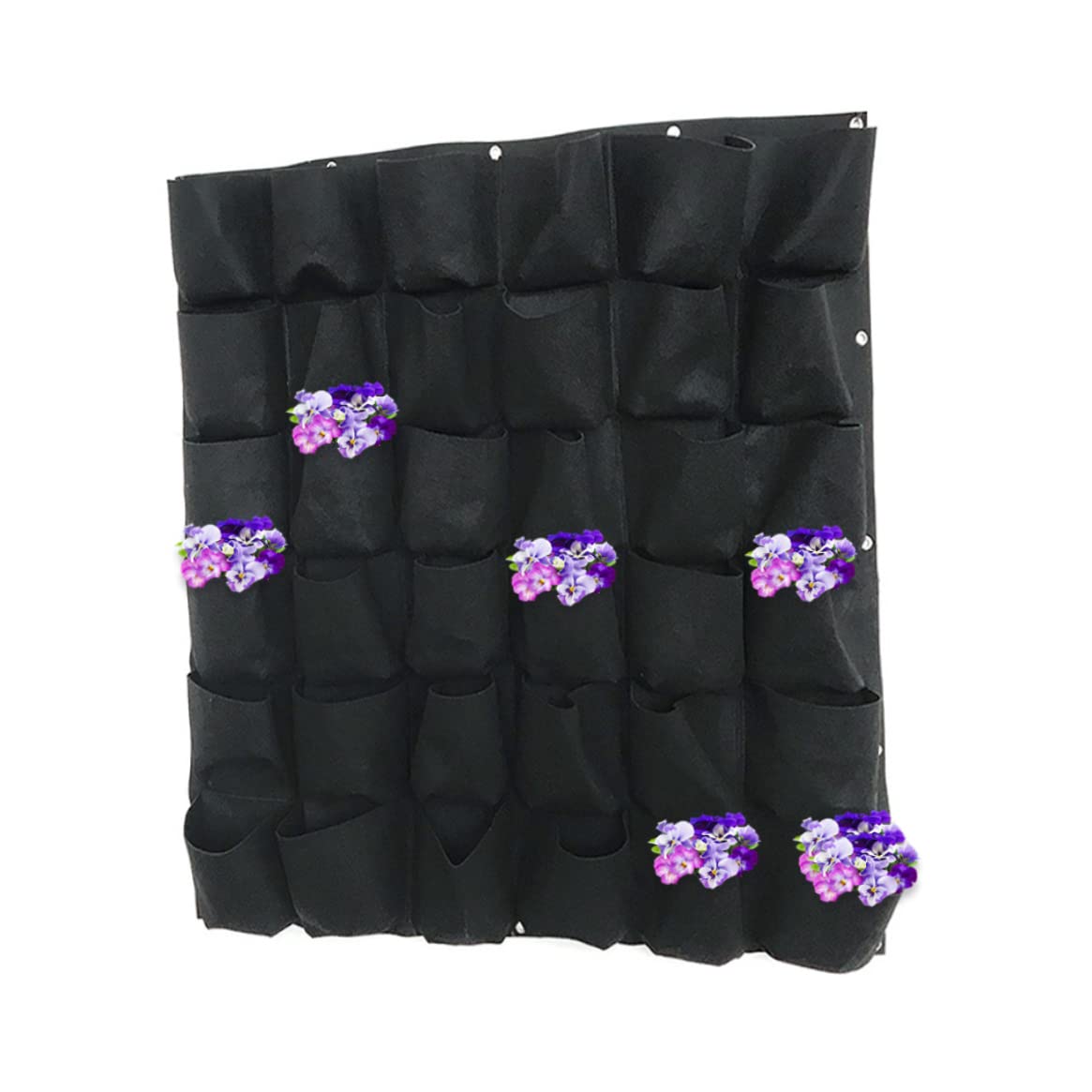 AwnsIMfreien Wall Planting Bags, Hanging Planter Bags Vertical Wall Mounted Plant Grow 36 Pocket Fabric Pots for Home Balcony, Hanging Planter