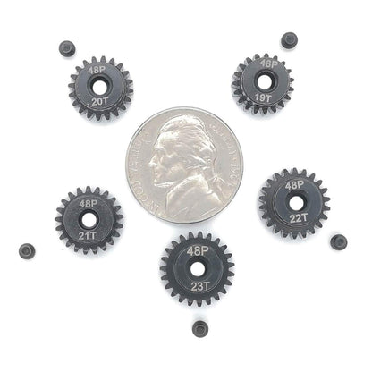 MakerDoIt 48P 19T 20T 21T 22T 23T Pinion Gear with Hex Key for 3.175mm Shaft RC Motor