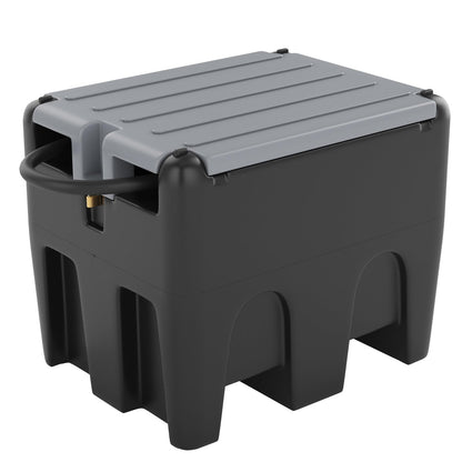48 Gallon Portable Fuel Transfer Tank with 12V Electric Pump, 10GPM Flow, 13Ft Hose & Auto Nozzle – Diesel & Gasoline Transfer Tank for Trucks, Tractors, Boats, Generators – Black