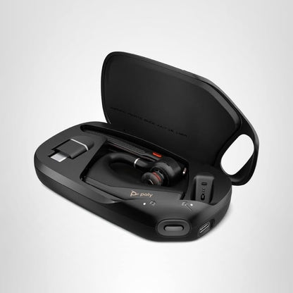 Poly Voyager Legend 50 UC Bluetooth Headset with Charging Case - 4 Noise-Canceling Mics, AI NoiseBlockAI & WindSmart Tech - Bluetooth Headphones with Mic, Smart Call Controls, All-Day Comfort
