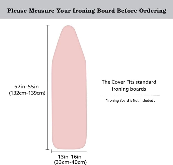 Meat Pink Ironing Board Cover and Pad Soft Cover