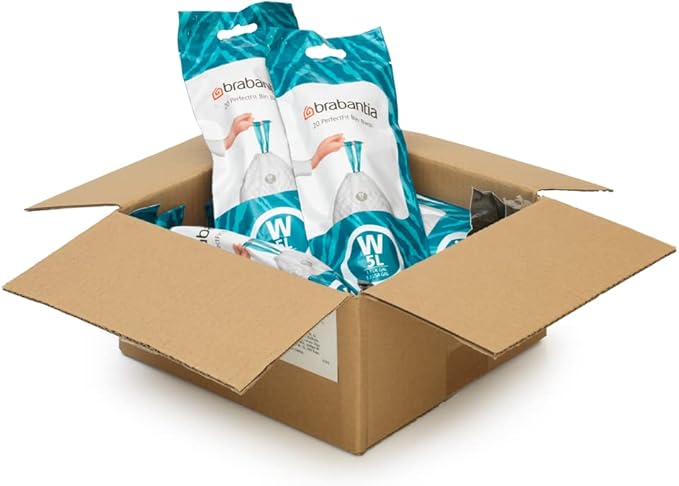 Brabantia PerfectFit Trash Bags Thick Plastic Trash Can Liners