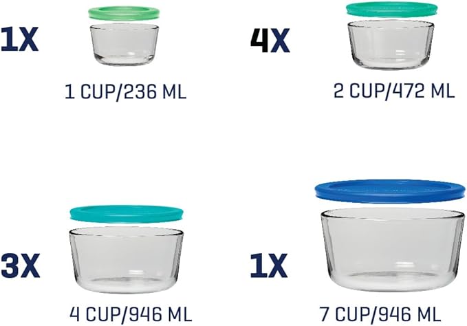 Anchor Hocking 18 Piece Glass Storage Containers