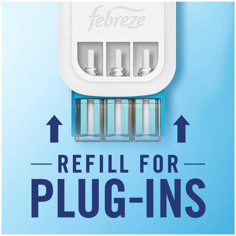Febreze 3Volution Plug-In Air Freshener Refill, Exotic Bloom, Pack of 7 (20ML x 7), Odour Fighter & Bathroom Freshener
