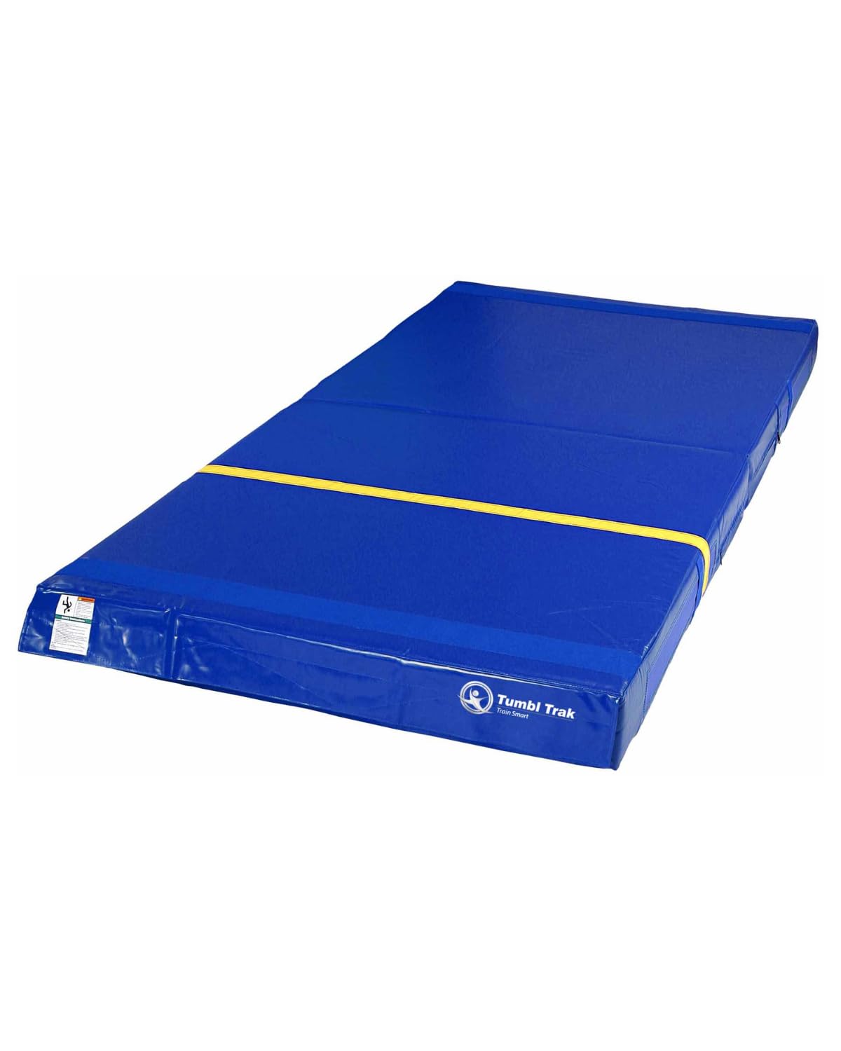 Tumbl Trak Folding Practice Mat 5ft x 10ft x 8in Royal Blue | Thick Gymnastics Crash Pad | Cushioned Landing Surface for Cheerleading, Martial Arts, Judo, Acro, Tumbling, Dance