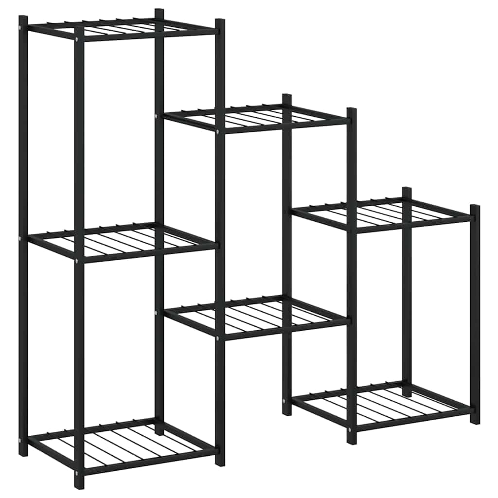 MBDRKVGF 5-Tier Metal Flower Stand, Indoor Outdoor Plant Shelf for Corner, Black Iron Display Rack for Living Room Balcony, Modern Vertical Tiered Plant Holder