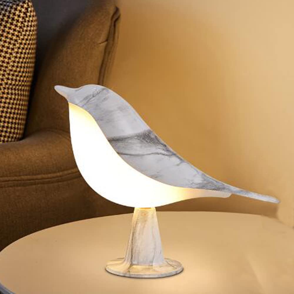 ZDAYOZ Bedside Touch Control lamp, Lovely Bird Led lamp, Bedside Fragrant Bird lamp, Decorative Creative Night lamp (Marble Bird Incense lamp)