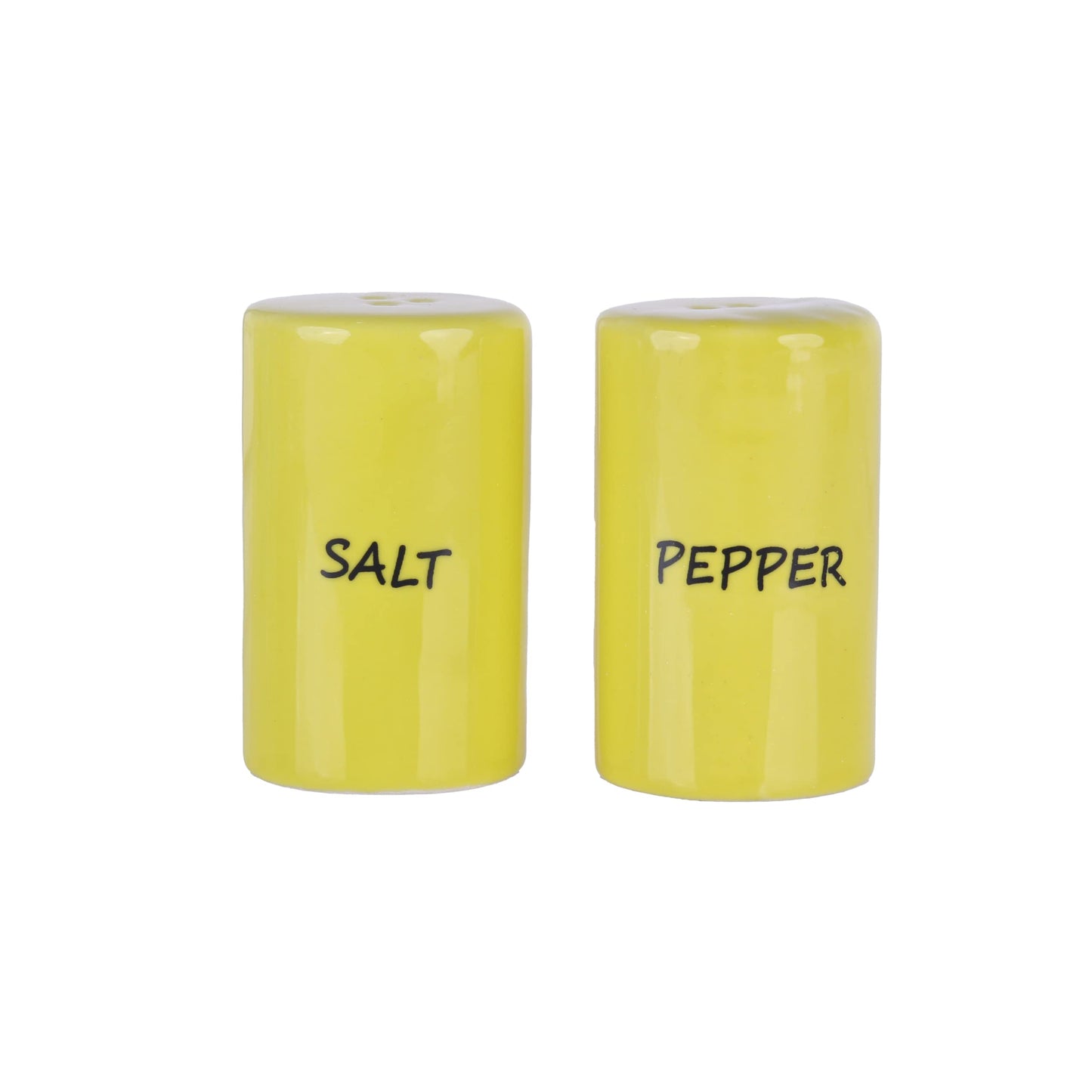 Yellow Salt & Pepper Shakers Ceramic