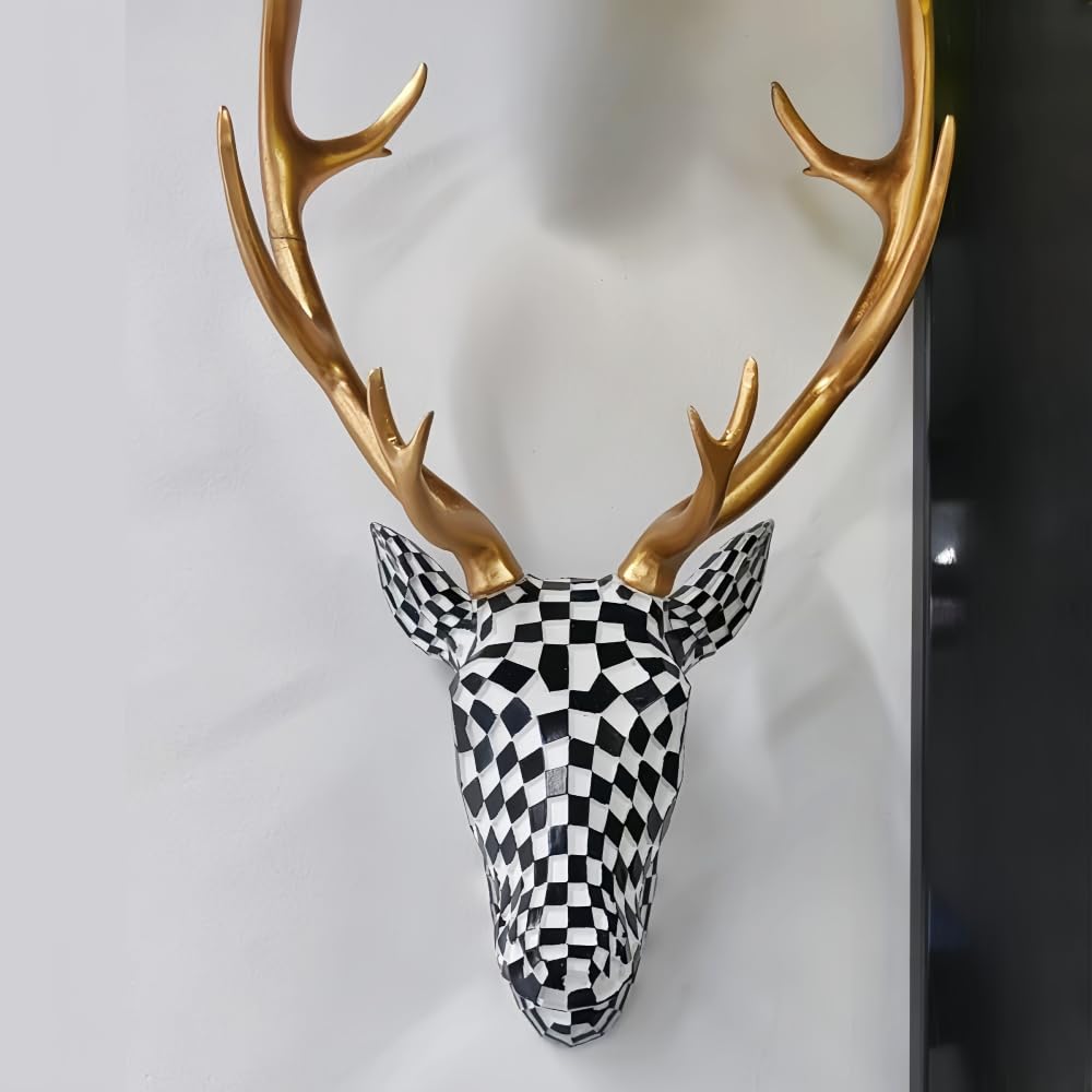 Deer Figurines,Animal Head Wall Decor,Deer Figurines Home Decor,Modern Home Decors,Head Art Wall Mount,Animal Statues For Wall