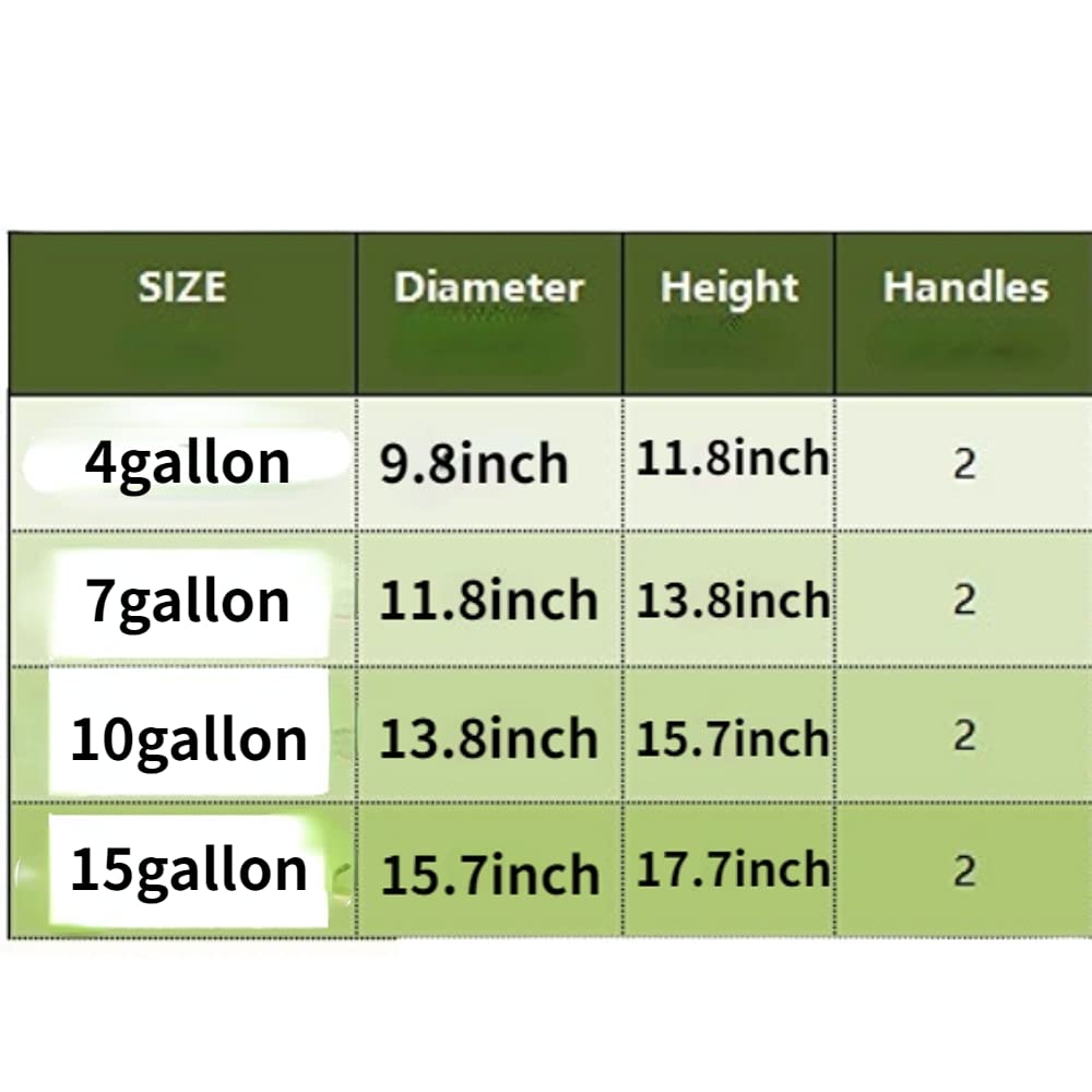 6-Pack Potato Grow Bags, Thick PE Fabric Pots for Plants, Sturdy Handles & Harvest Window, Aeration Fabric Pots Heavy Duty Vegetable Planter Bag for Tomato, Fruits (15 Gallon)