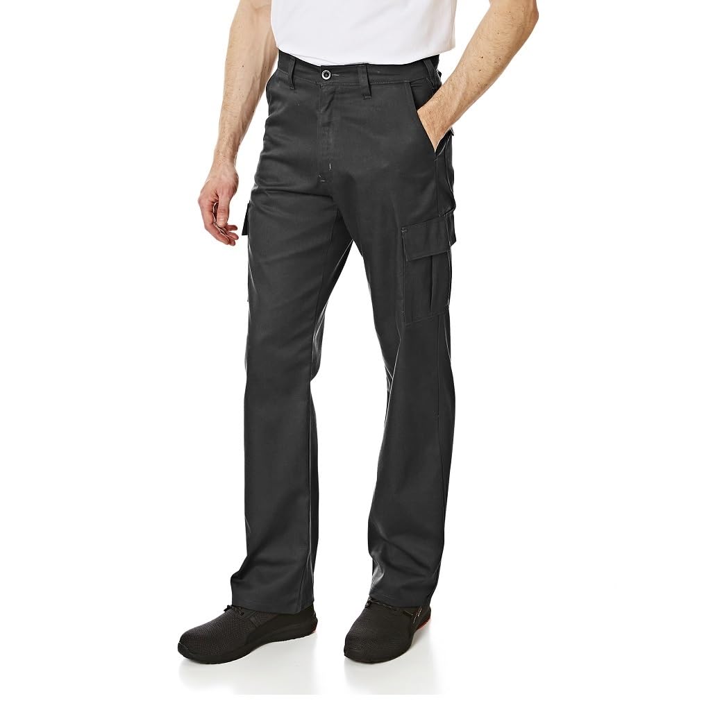 Lee Cooper Men's Classic Multi Pocket Cargo Work Trouser Easy care Safety Pant, Black, 34W / 33L