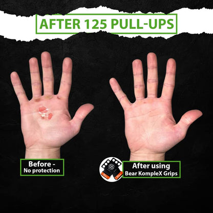 Bear KompleX 3 Hole Carbon Hand Grips for Weight Lifting, Cross Training and Gymnastics, Durable Workout Grips with Wrist Wraps, Comfortable Lifting Straps & Workout for Gymnastic Bars