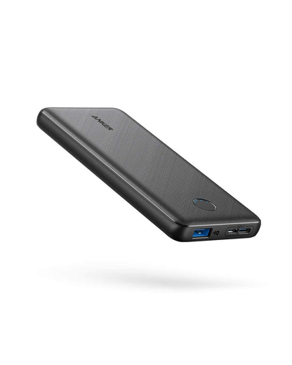 Anker Power Bank(PowerCore 10K), Compact Travel-Ready 10,000mAh Battery Pack with PowerIQ Charging Technology, 5V/3A High-Speed Charging for iPhone, iPad,and More(USB-C Input and Output(Black), 1pack)