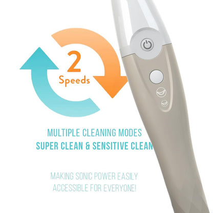Tao Clean UV Sanitizing Sonic Toothbrush and Cleaning Station, Electric Toothbrush, Dual Speed Setting, White
