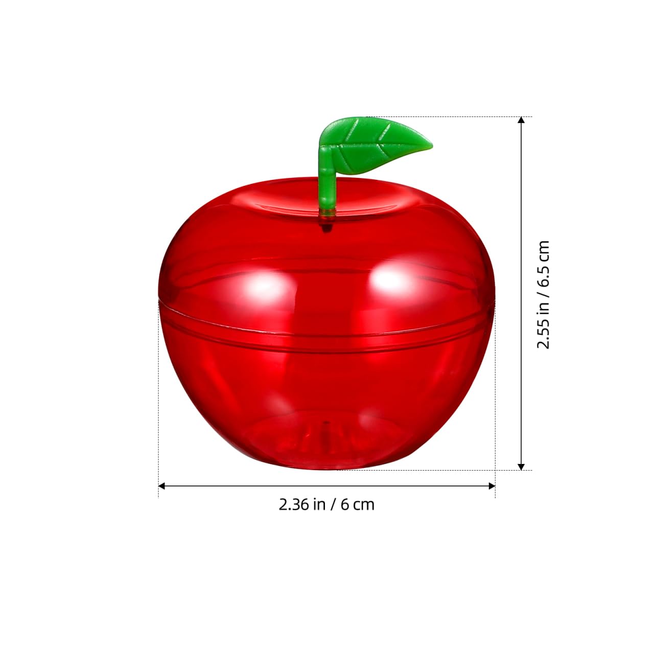 Cabilock 12 Pack Plastic Apple Shaped Candy Containers - Food-Grade Apple Boxes for Teachers Appreciation Present, Bulk Candy Jars with Lids for School Classroom, Party Favors, Christmas Decor