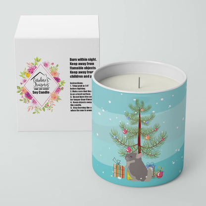 Caroline's Treasures CK4431CDL Beige Wellman Chinchilla Merry Christmas 10 oz Decorative Soy Candle Nature Soy Wax Essential Oil Home Decor Ideal for Bedroom Kitchen Bath Office Gift, 10 oz
