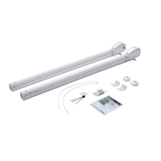 Solera® Standard 12V Universal RV Awning Arms & Hardware Kit, White – Standard 12V RV Awning arms Automatically Extend or Retract – Compatible with Dometic® and Carefree® awnings – 434724