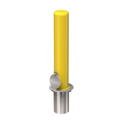 Trafford Industrial Removable Bollard with Embedment Sleeve (4"x36") Secure and Flexible Traffic Control Solution