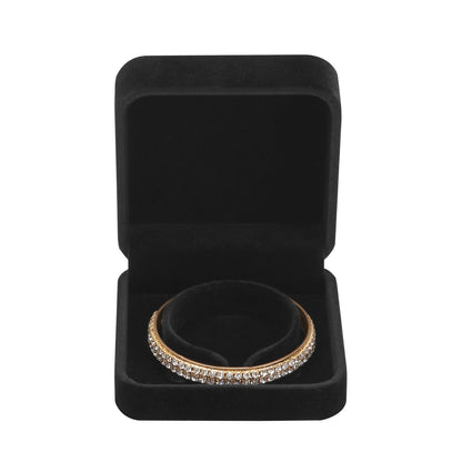 LETURE 4 Pieces Classic Velvet Bracelet Bangle Pendant Necklace Gift Box, Travel Jewelry Box Display Storage Case for Gift, Wedding, Engagement, Proposal, Birthday (Bracelet STYLE 1-4PCS)
