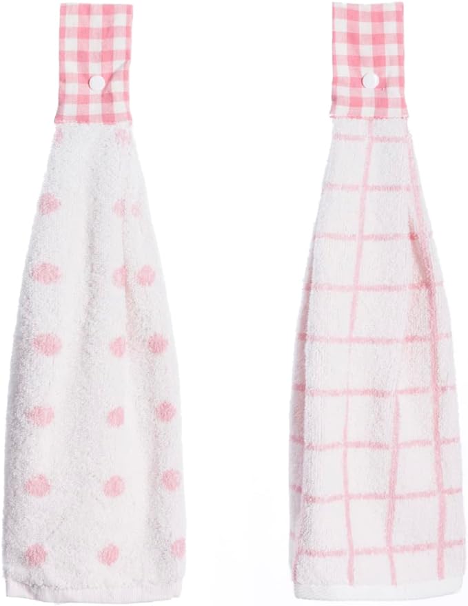 2 Pcs Kitchen Cotton Classical Striped Towel/Absorbent Towel/Hanging Towel/Hand