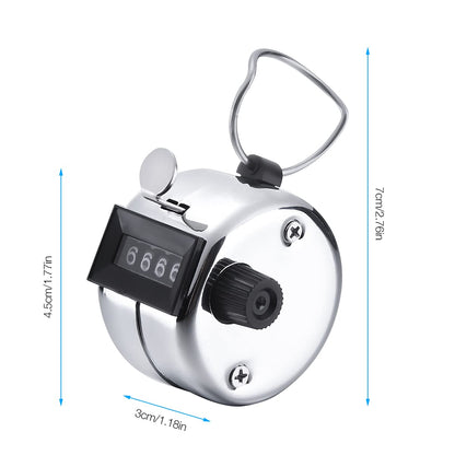 SLTG2020 2PCS Set Portable 4 Digit Handheld Number Click Golf Counter Tally Recorder
