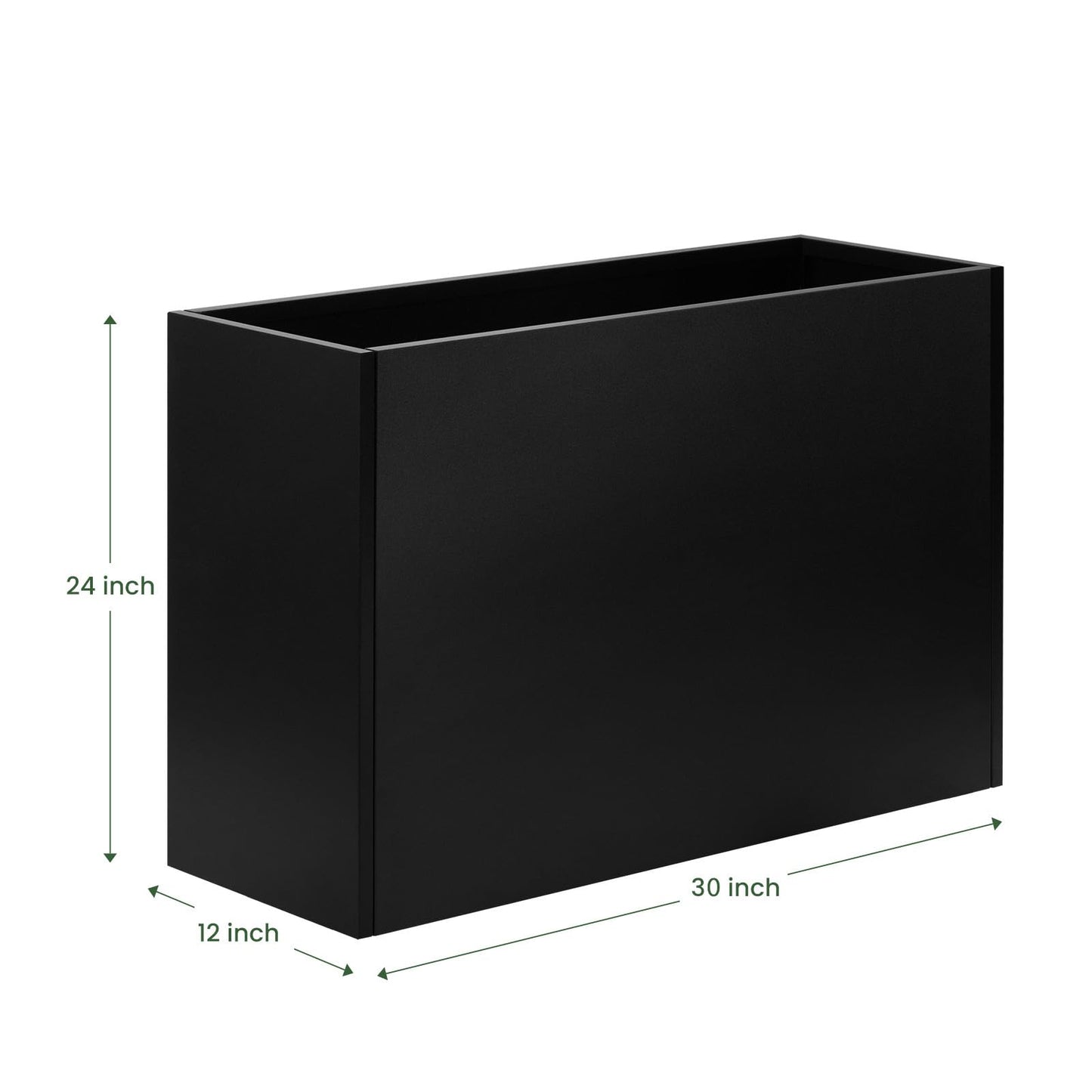 Talustool Heavy Duty Steel Raised Planter Box 30”x12”x24 with Adjustable Shelf - Rust-Resistant Large Indoor/Outdoor Garden Container, 6 Drainage Holes, Reinforced Metal for Patio, Balcony, Deck