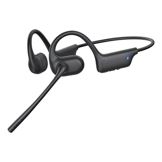 CXK Open Ear Headphones with Mic, 23g Lightweight, Bluetooth 5.4 Headset, Dual Noise Canceling Mic for Clear Calls & Mute Button, 12H Playtime Air Conduction Headphones for Call, Meeting, Driving