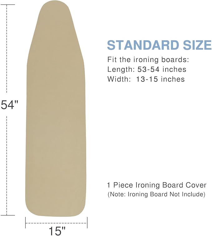 Ironing Board Cover and Pad, Standard Size 15x54, Thick Padding, Elastic Edge