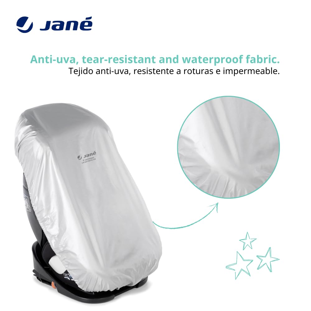 Jané Anti-Thermal Cover for Children's Car Seat, Universal, for Groups 0 1 2 3, Anti-UV, Grey