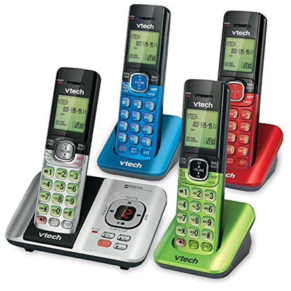 VTech CS6719-2 2-Handset Cordless Phone with Caller ID/Call Waiting, Handset Intercom & Backlit Display/Keypad, Silver