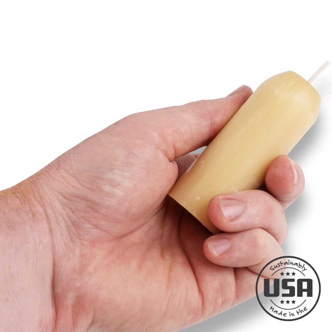 UCO 18-Hour Natural Beeswax Long-Burning Candles for UCO Candle Lanterns and Emergency Preparedness, 20-Pack