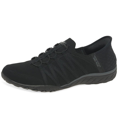 Skechers Women's Breathe-Easy ROLL-with-ME, Black Ripstop/Knit, 7 UK