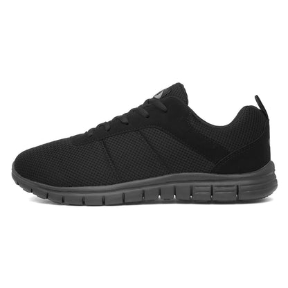 Mens Black Lace Up Trainer - Size 9 UK - Black