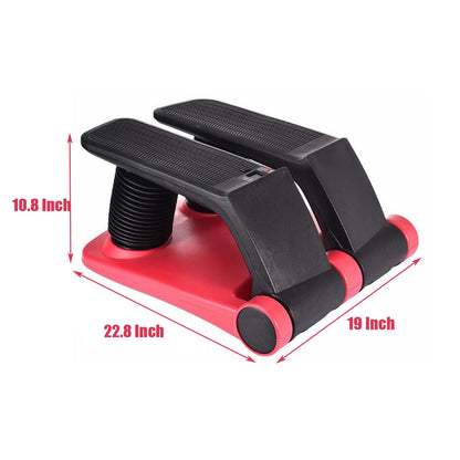 Stepper Climber Fitness Machine, Air Stair Climber Stepper Machine, Cardio Training Step Climber Machine Adjustable Fitness Exercise Machine Resistance Bands, Comfortable Foot Pedals