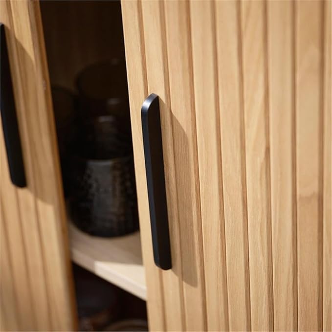 Unique Furniture Modern 2-Door Slideboad in Natural Oak
