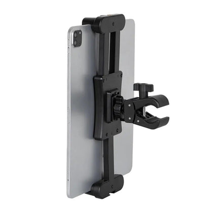 ACCRSNCH Universal Clamp-On Tablet & Phone Mount Holder for Surveying Pole Tripod, Boat Rail, Bike Handlebar, Treadmill & Microphone Stand, for iPad Pro, iPhone & More