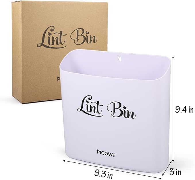 Picowe Magnetic Laundry Storage, Large Lint Holder Bin