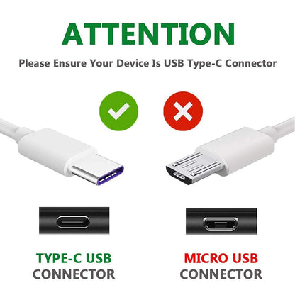 6ft USB-C to USB-A Fast Charger Cable for iPad Pro, Galaxy, MacBook Air, Nintendo Switch, Pixel, LG, Sony, OnePlus