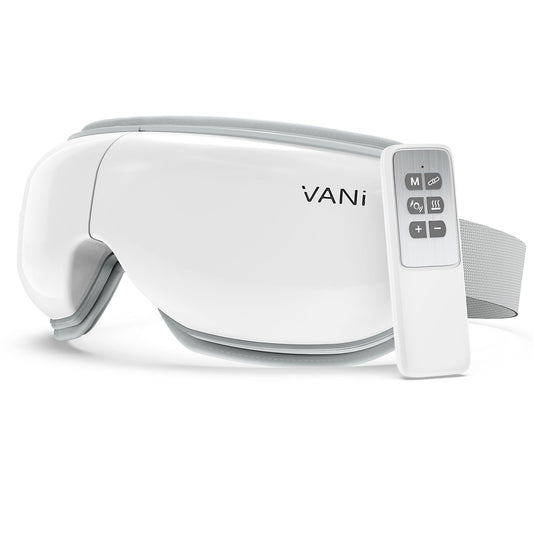 VANI Eye Massager with Heat, Father's Day/Birthday Gifts for Women/Men/Mom/Dad, Eye Massager for Migraines, Heated Eye Mask Massager Reduce Eye Strain, Dark Circles and Dry Eyes