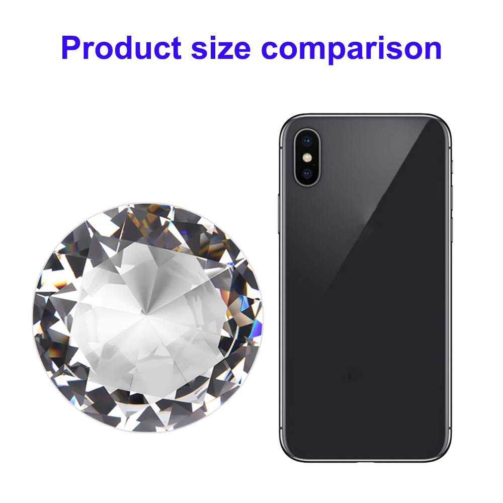 Large Crystal Diamond Paperweight with Stand Jewels Wedding Decorations Centerpieces Home Decor 3.93 inch (Clear 100mm)
