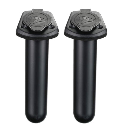 Borogo 2 Pack Kayak Deck Flush Mount Fishing Rod Holders and Cap Cover for Boat, Canoe and Tackle Accessory Tool